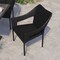 Flash Furniture Black PE Rattan Wicker Patio Dining Chair TT-TT02-BK-GG - alternate 10